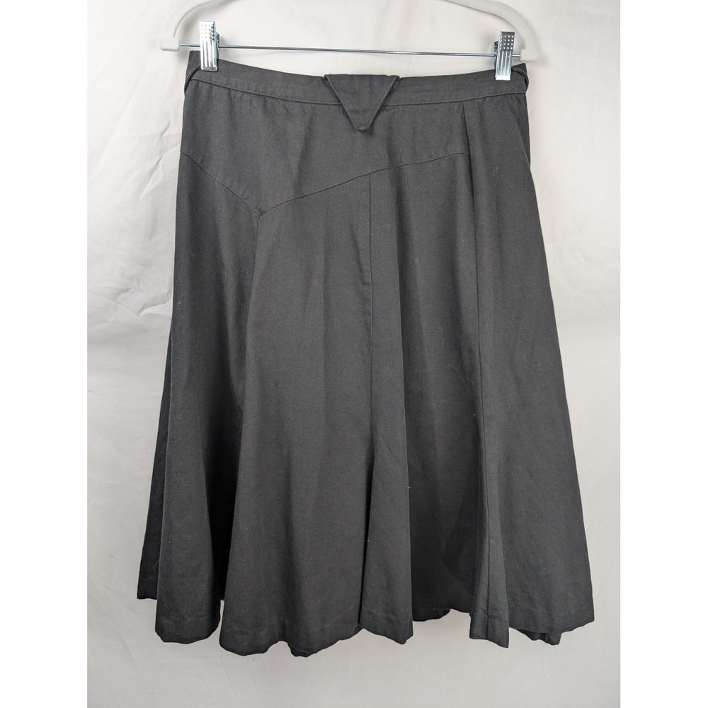 Circle T Marilyn Lenox Knee Length A Line Skirt Size M Black Boho Festival Flowy